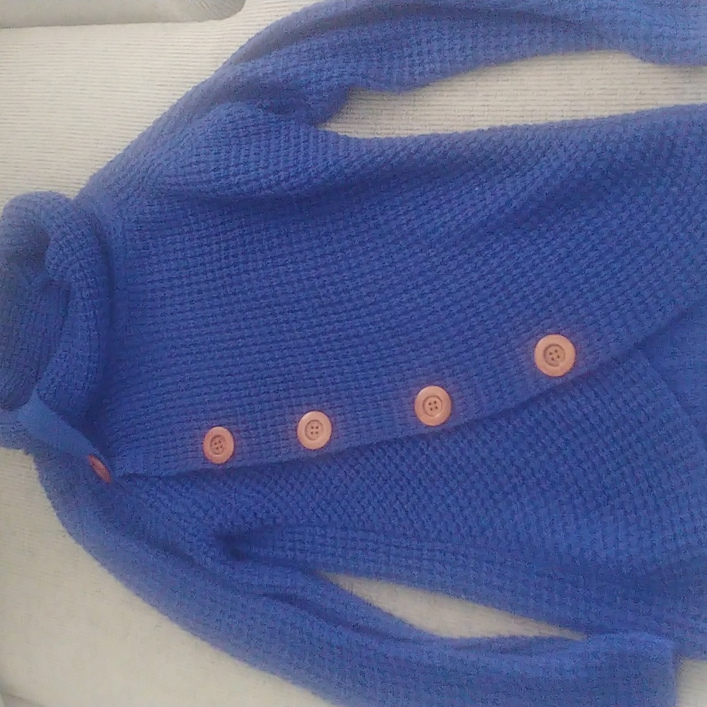 Cozy Blue Button-Up Women's Sweater